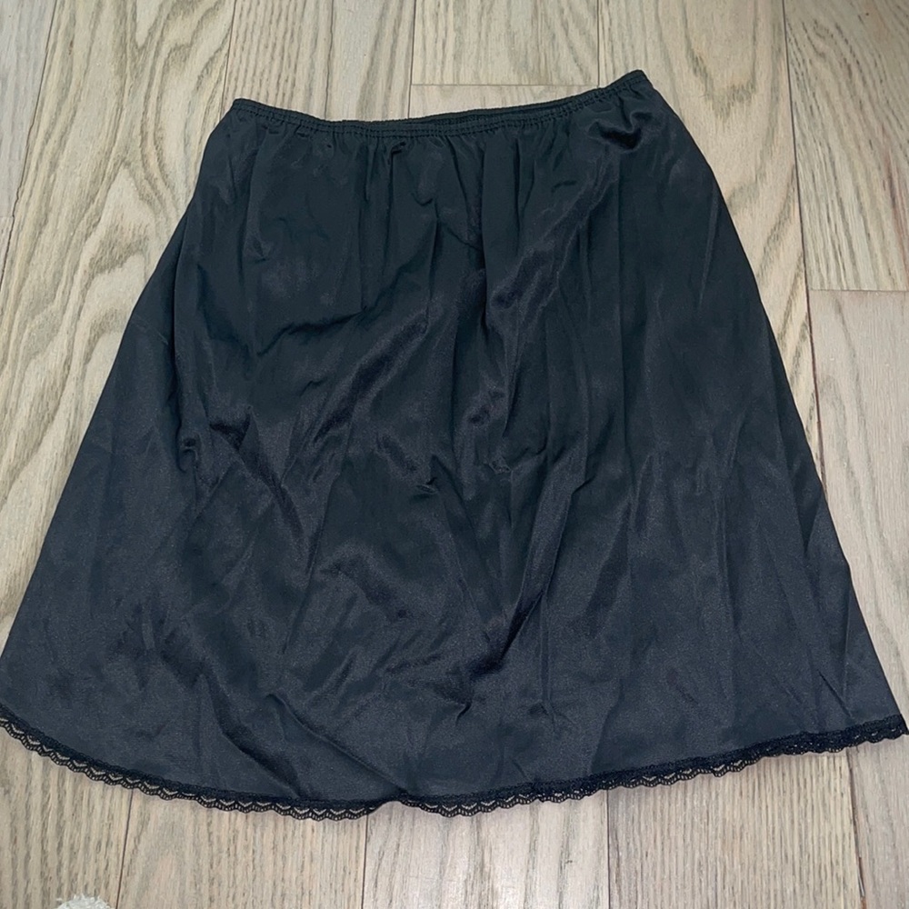 Black Satin Skirt